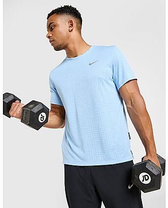 Nike Miler Breathe T-Shirt Blue- Heren Blue