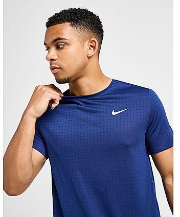 Nike Miler Breathe T-Shirt Blue- Heren Blue