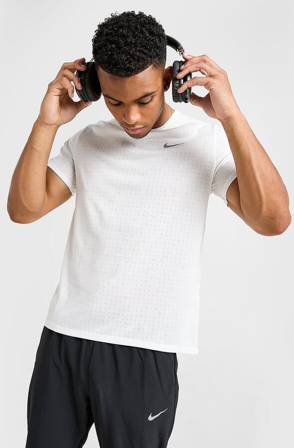 Nike Miler Breathe T-Shirt Grijs- Heren Grijs