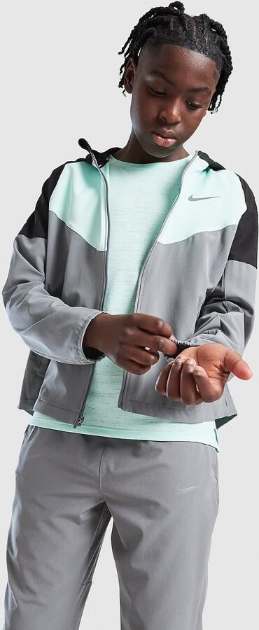 Nike Miler Colourblock Jacket Junior Grijs