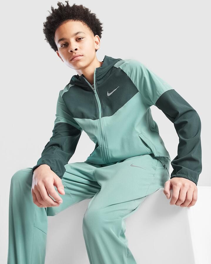 Nike Miler Colourblock Jacket Junior Groen