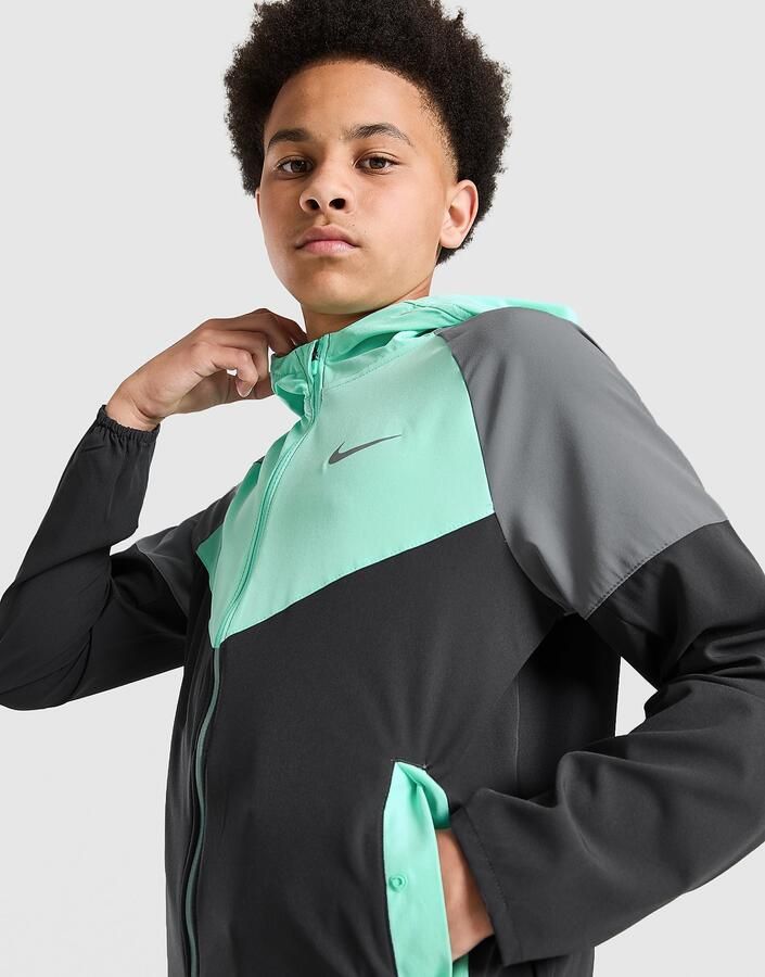 Nike Miler Colourblock Jacket Junior Zwart