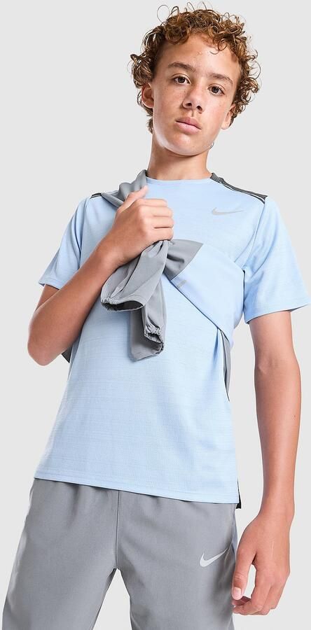 Nike Miler T-Shirt Junior Blauw Kind Blauw
