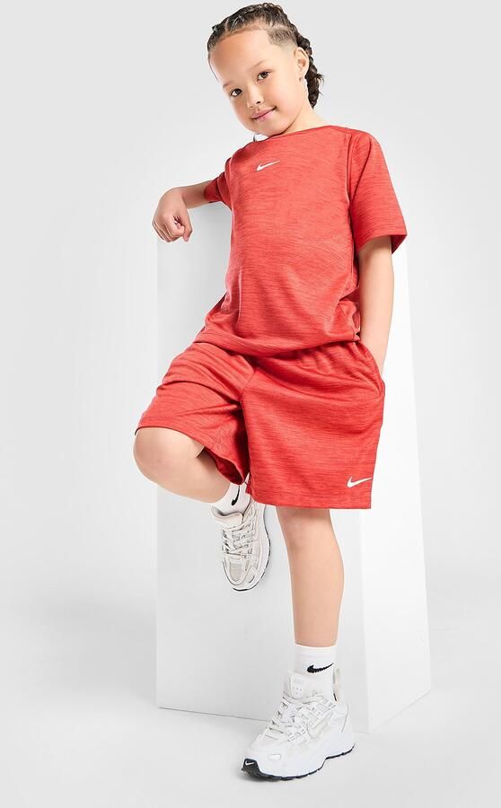 Nike Multi T-Shirt Shorts Set Children Rood Kind Rood