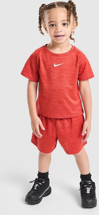 Nike Multi T-Shirt Shorts Set Infant Rood Kind Rood
