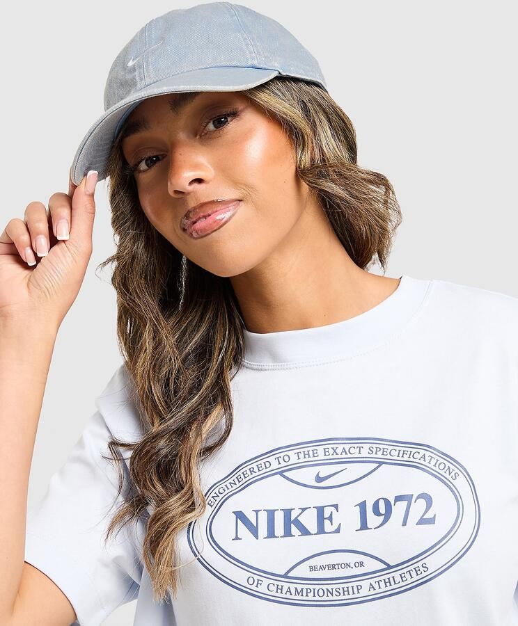 Nike Ongestructureerde denim pet Club Blauw- Dames Blauw
