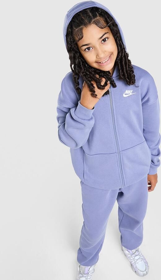 Nike Oversized hoodie met rits voor kids Sportswear Club Fleece Blauw