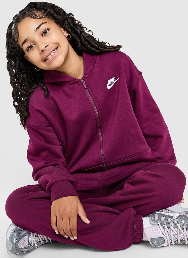 Nike Oversized hoodie met rits voor kids Sportswear Club Fleece Roze