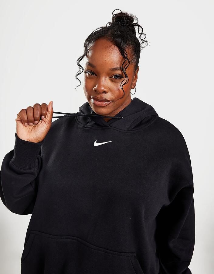 Nike Oversized hoodie voor dames (Plus Size) Sportswear Phoenix Fleece Zwart- Dames Zwart