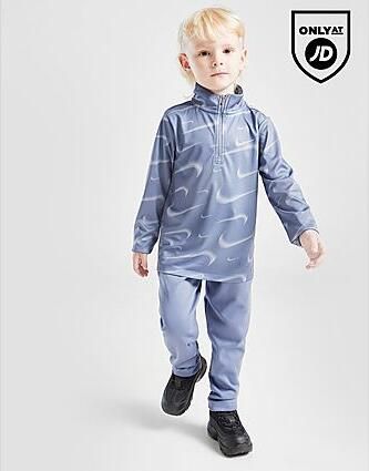 Nike Pacer All Over Print 1 4 Zip Tracksuit Children Blue Kind Blue