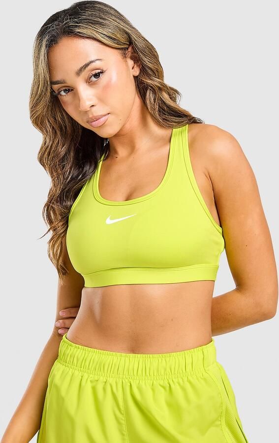 Nike Padded sport-bh Swoosh Medium Support Groen- Dames Groen