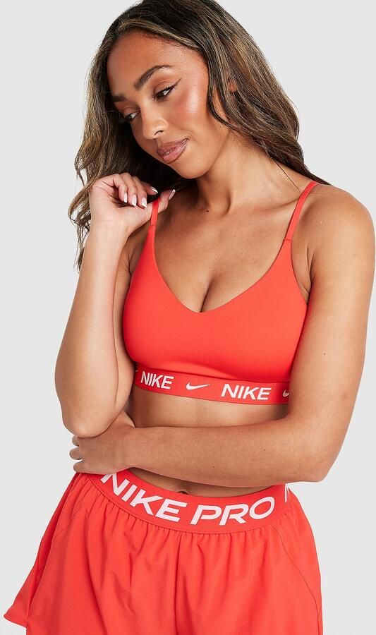 Nike Padded verstelbare sport-bh Indy Light Support Rood- Dames Rood