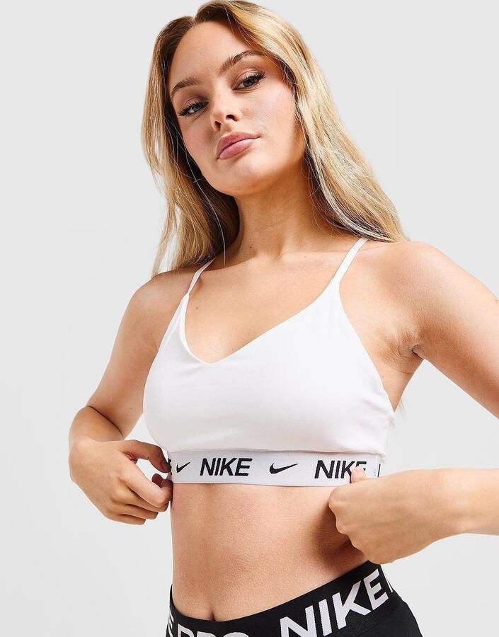 Nike Padded verstelbare sport-bh Indy Light Support Wit- Dames Wit