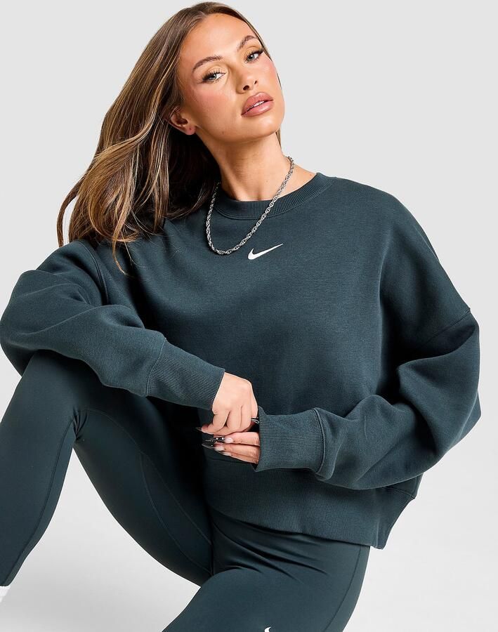 Nike Phoenix Oversized Crew Sweatshirt Groen- Dames Groen