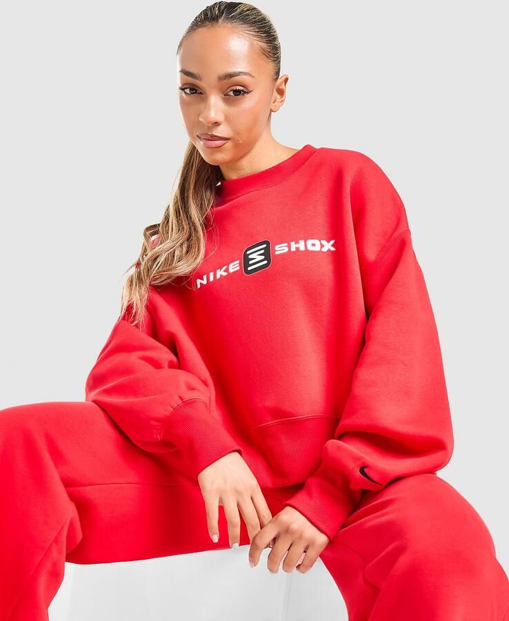 Nike Phoenix Shox Crew Sweatshirt Rood- Dames Rood