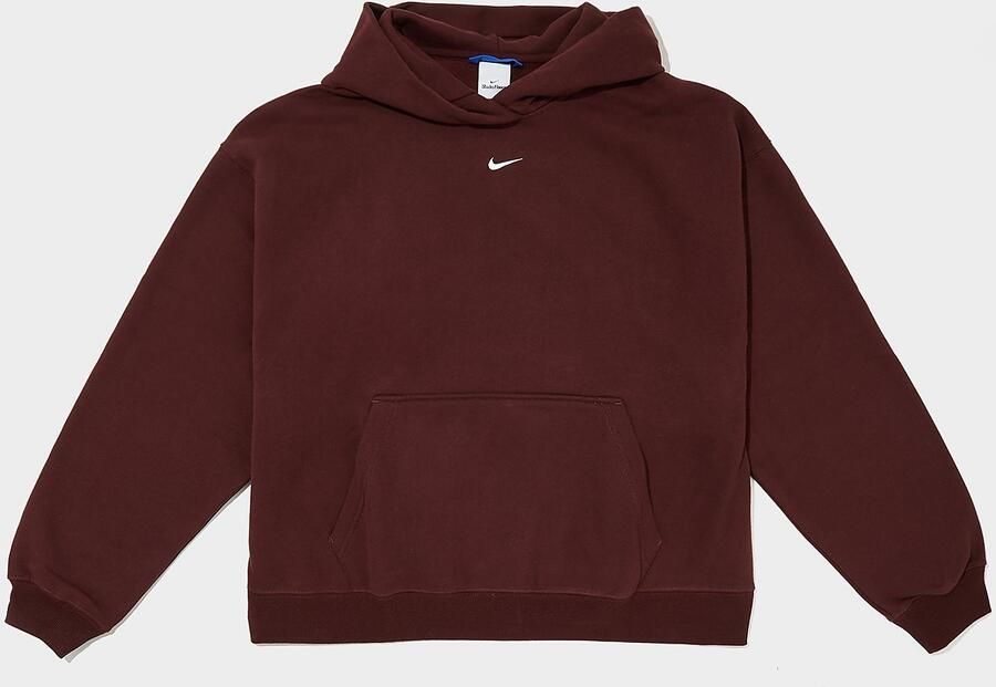 Nike Plus Size Studio Fleece Oversized Hoodie Bruin- Dames Bruin