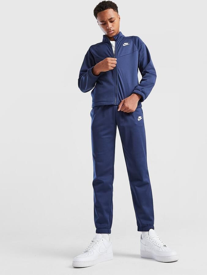 Nike Poly Chevron Tracksuit Junior Blauw