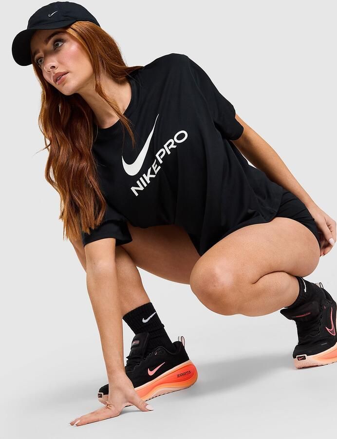 Nike Pro Loose T-Shirt Zwart- Dames Zwart