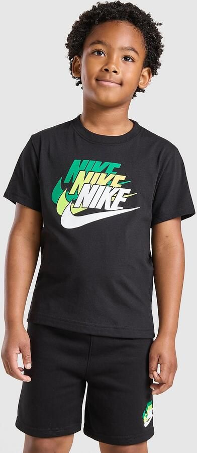 Nike Repeat Logo T-Shirt Shorts Set Children Zwart Kind Zwart