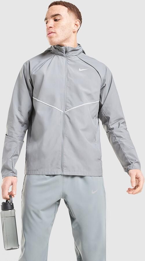 Nike Repel hardloopjack met uv-bescherming voor heren Miler Grijs- Heren Grijs