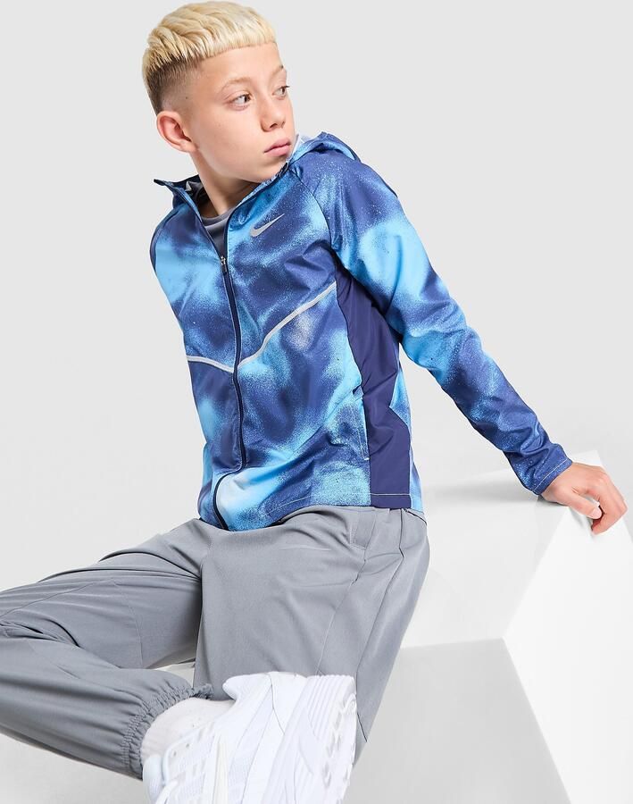 Nike Repel jack met UV-bescherming voor kids Miler Blauw Kind Blauw