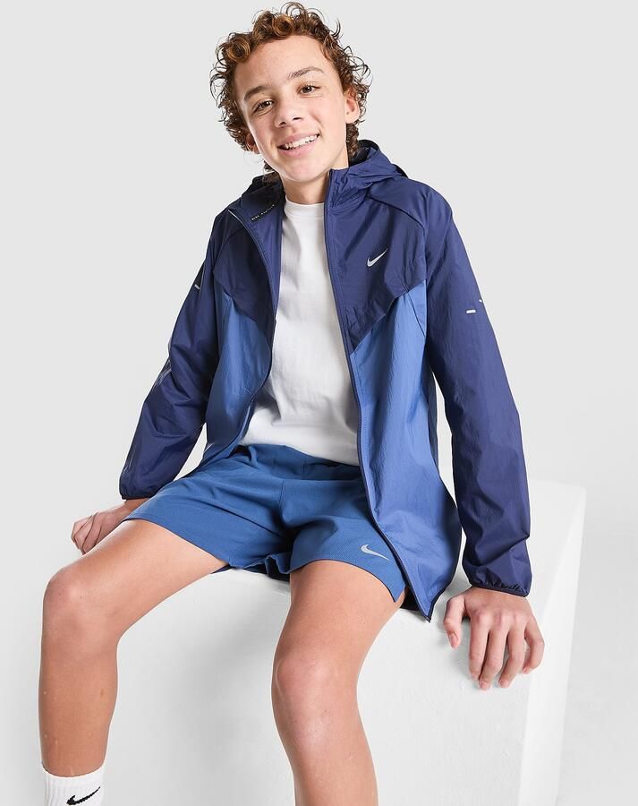 Nike Repel trainingsjack met uv-bescherming voor kids Stride Blauw