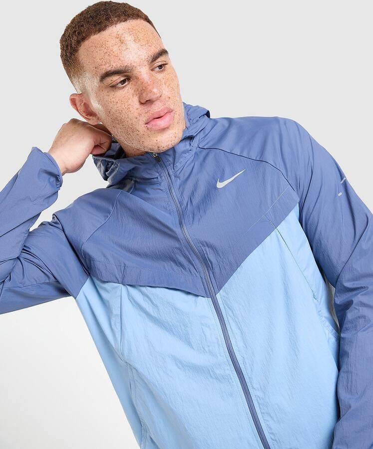 Nike Repel UV hardloopjack voor heren Stride Blauw- Heren Blauw