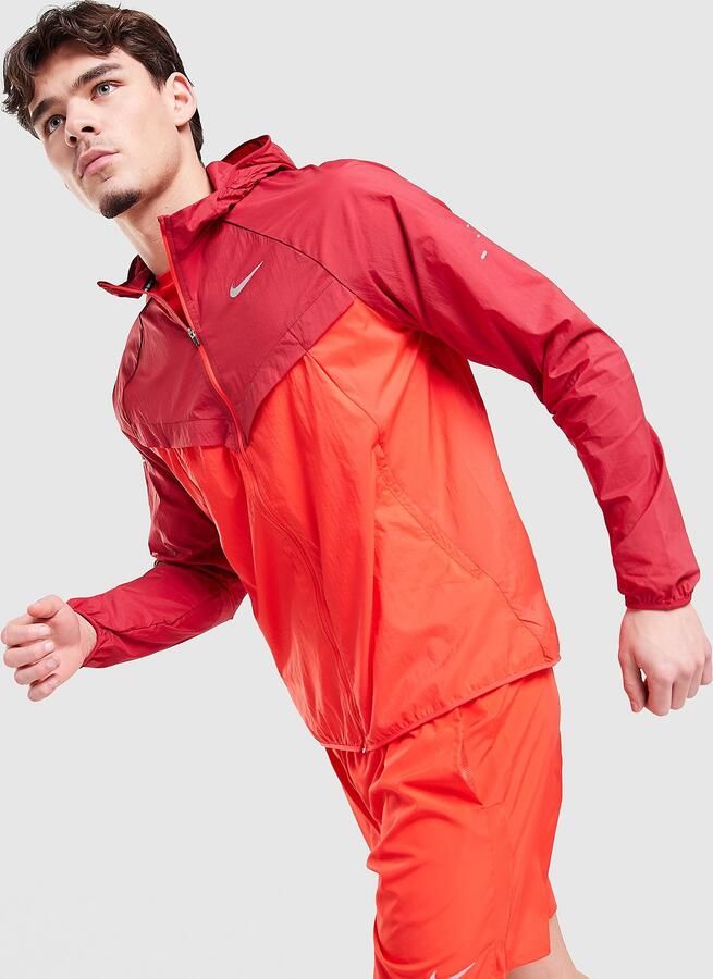 Nike Repel UV hardloopjack voor heren Stride Rood- Heren Rood