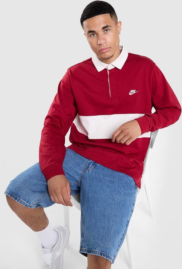 Nike Rugbytop met lange mouwen voor heren Club Rood- Heren Rood