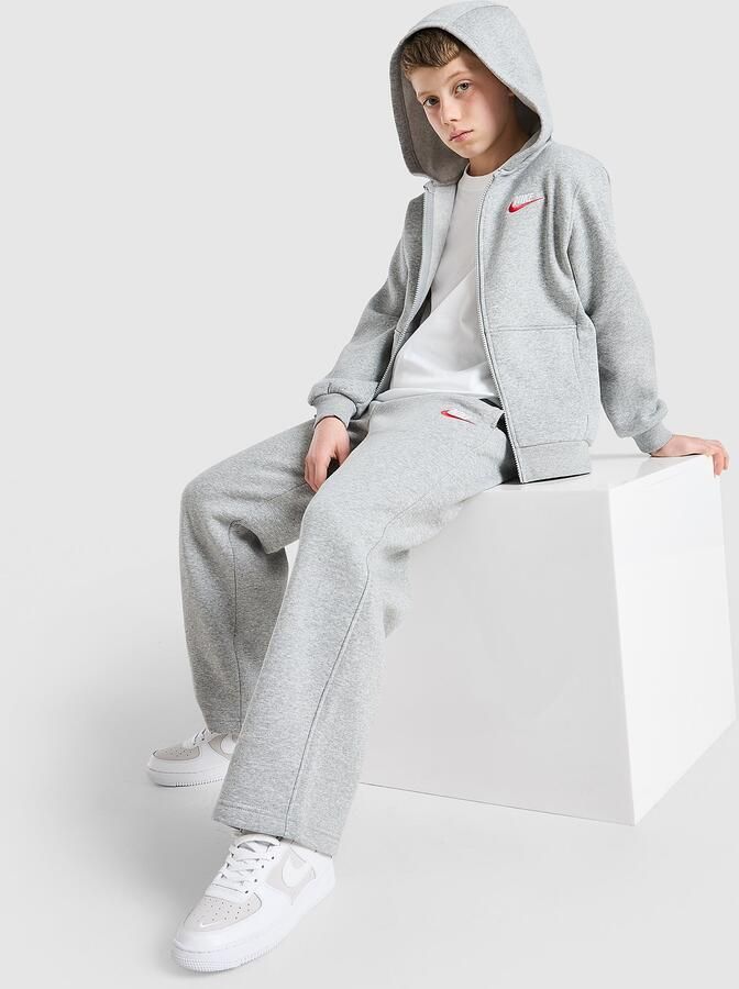 Nike Ruimvallende kinderbroek met open zoom Sportswear Grijs