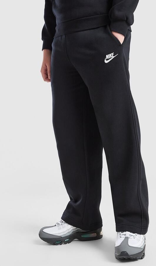 Nike Ruimvallende kinderbroek met open zoom Sportswear Zwart