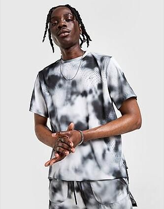 Nike Run Division All Over Print T-Shirt Black- Heren Black