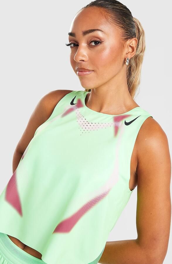 Nike Running AeroSwift Cropped Tank Top Groen- Dames Groen