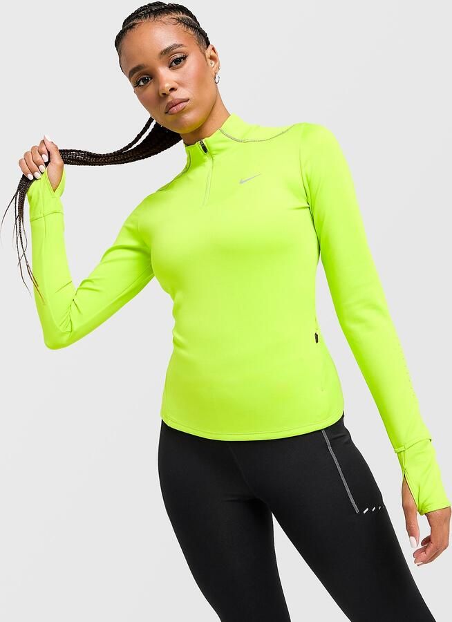 Nike Running Swift ADV 1 4 Zip Top Geel- Dames Geel