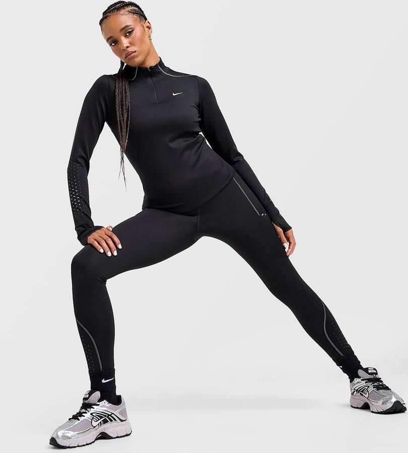 Nike Running Swift ADV 1 4 Zip Top Zwart- Dames Zwart