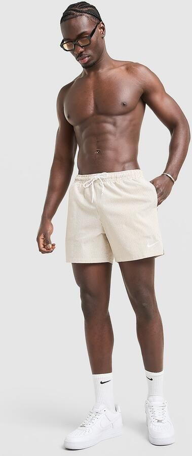 Nike Seersucker 5" Swim Shorts Beige- Heren Beige