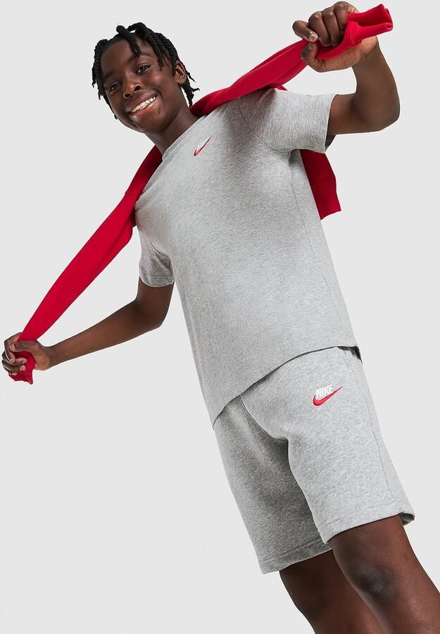 Nike Shorts van sweatstof voor kids Sportswear Club Fleece Grijs