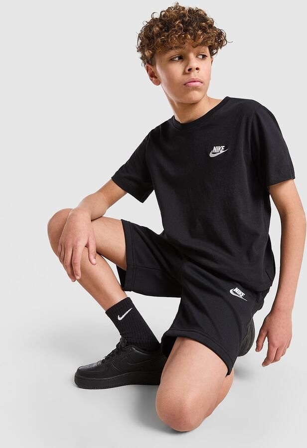 Nike Shorts van sweatstof voor kids Sportswear Club Fleece Zwart