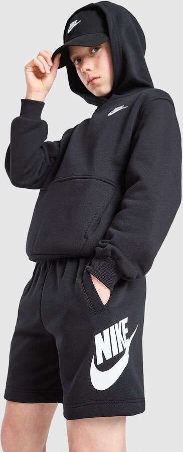Nike Shorts van sweatstof voor kids Sportswear Club Fleece Zwart