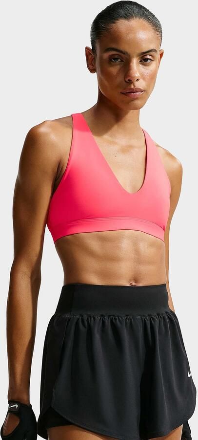 Nike Sport-bh met lichte ondersteuning Indy Strappy Rood- Dames Rood