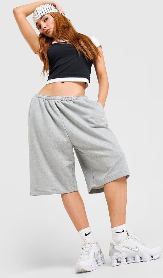 Nike Sportswear French Terry Shorts Grijs- Dames Grijs
