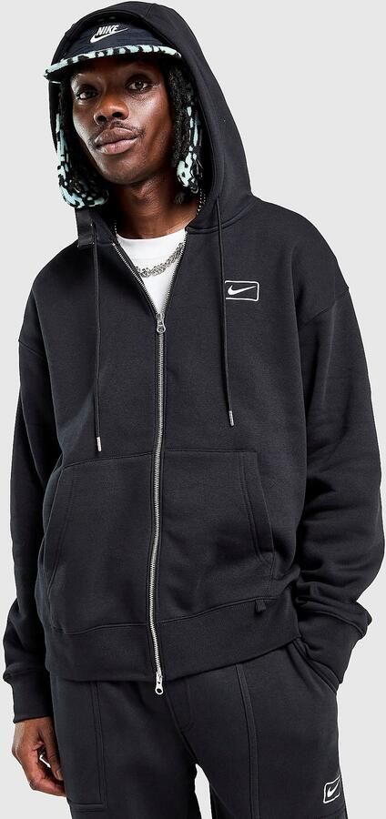 Nike Street Fleece Full Zip Hoodie Zwart- Heren Zwart