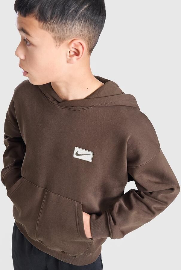 Nike Street Fleece Hoodie Junior Bruin Kind Bruin