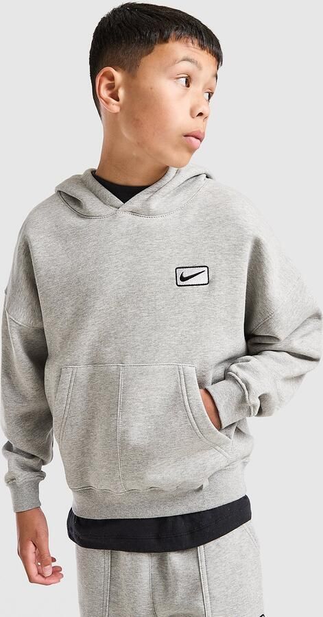 Nike Street Fleece Hoodie Junior Grijs Kind Grijs