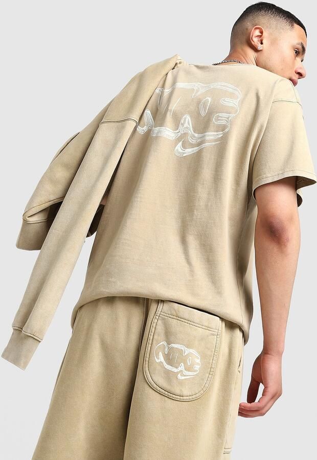 Nike Street Graphic T-Shirt Beige- Heren Beige