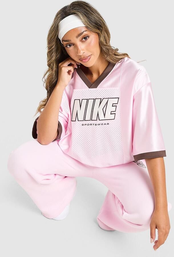 Nike Street Short Sleeve Jersey Roze- Dames Roze
