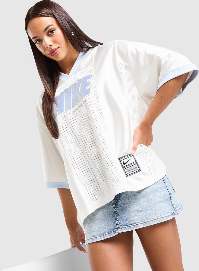 Nike Street Short Sleeve Jersey Wit- Dames Wit