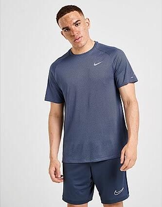 Nike Stride Jacquard T-Shirt Blue- Heren Blue