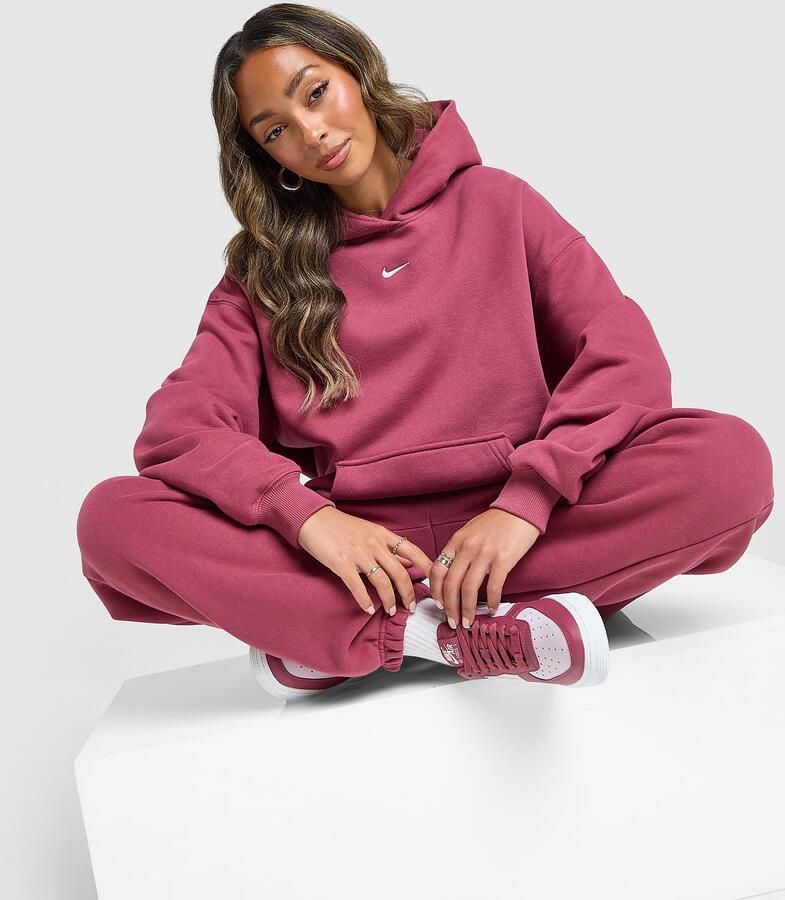 Nike Studio Fleece Oversized Hoodie Roze- Dames Roze
