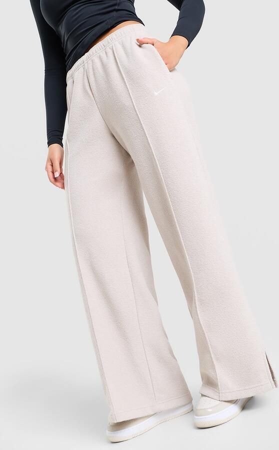 Nike Studio Fleece Wide Leg Joggers Crème- Dames Crème
